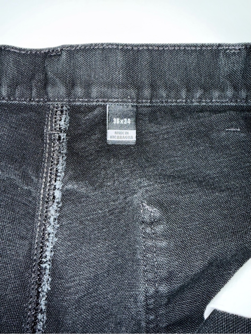 Carhartt B11 Loose Fit Washed Duck Carpenter Pants Black jeans Men's 36x34 - Picture 8 of 13